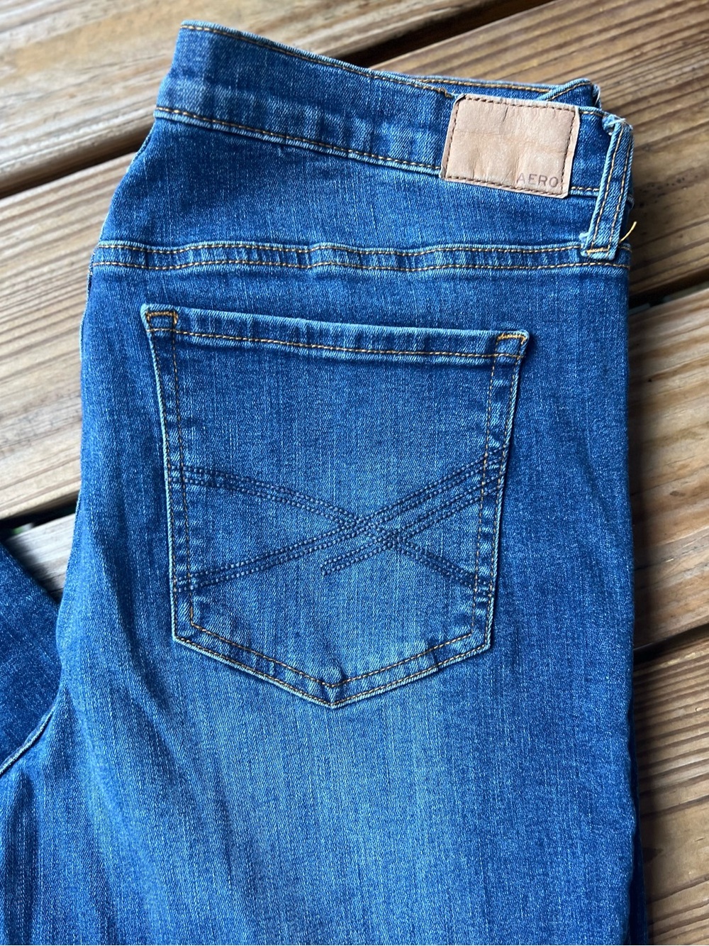 Aeropostale Low Rise Skinny Dark Wash Denim Jeans Size 16L - Picture 7 of 9